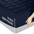 thumbnail image 5 of Bedding Quilted Fitted Mattress Pad, Pillow Top Mattress Topper, Mattress Cover Stretches up to 16 Inches Deep, 5 of 6