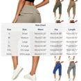 thumbnail image 4 of Horkkom Dress Pants Women Button Zip Capris Cargo Pants Casual Travel Work Pants with Pockets L, 4 of 9