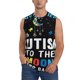 thumbnail image 1 of Balery I Love With Autism To The Moon And Back Camisetas sin mangas para hombre, absorbe la humedad y protege contra el mal olor.-X-Large, 1 of 7