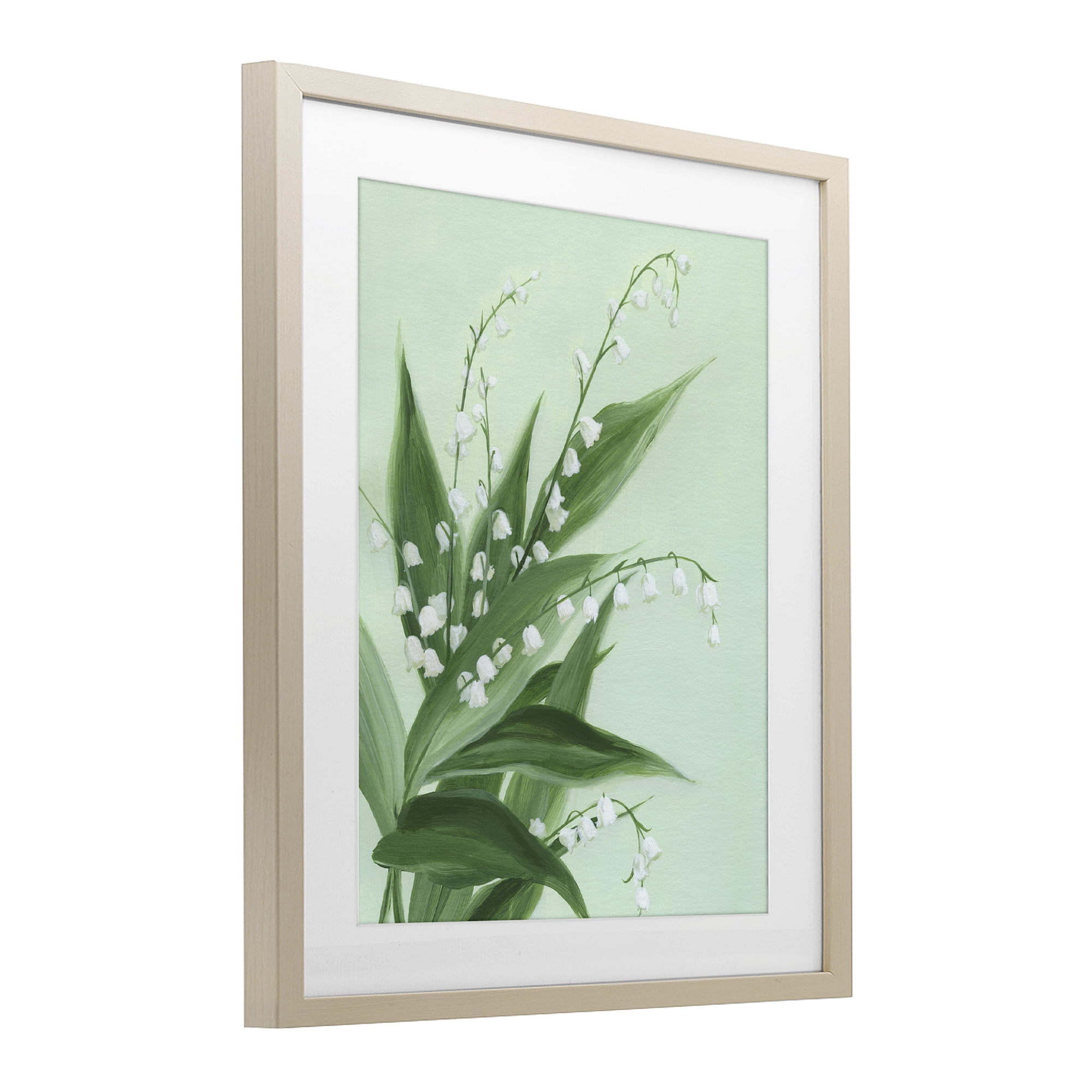 Stupell Industries Verdant Lily Of Valley Birch Framed Print Under Glass, design by Grace Popp