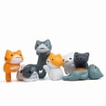 thumbnail image 1 of Figuras de gato de PVC para decoración de jardín, estilo japonés, 3,5 cm, 1 of 2