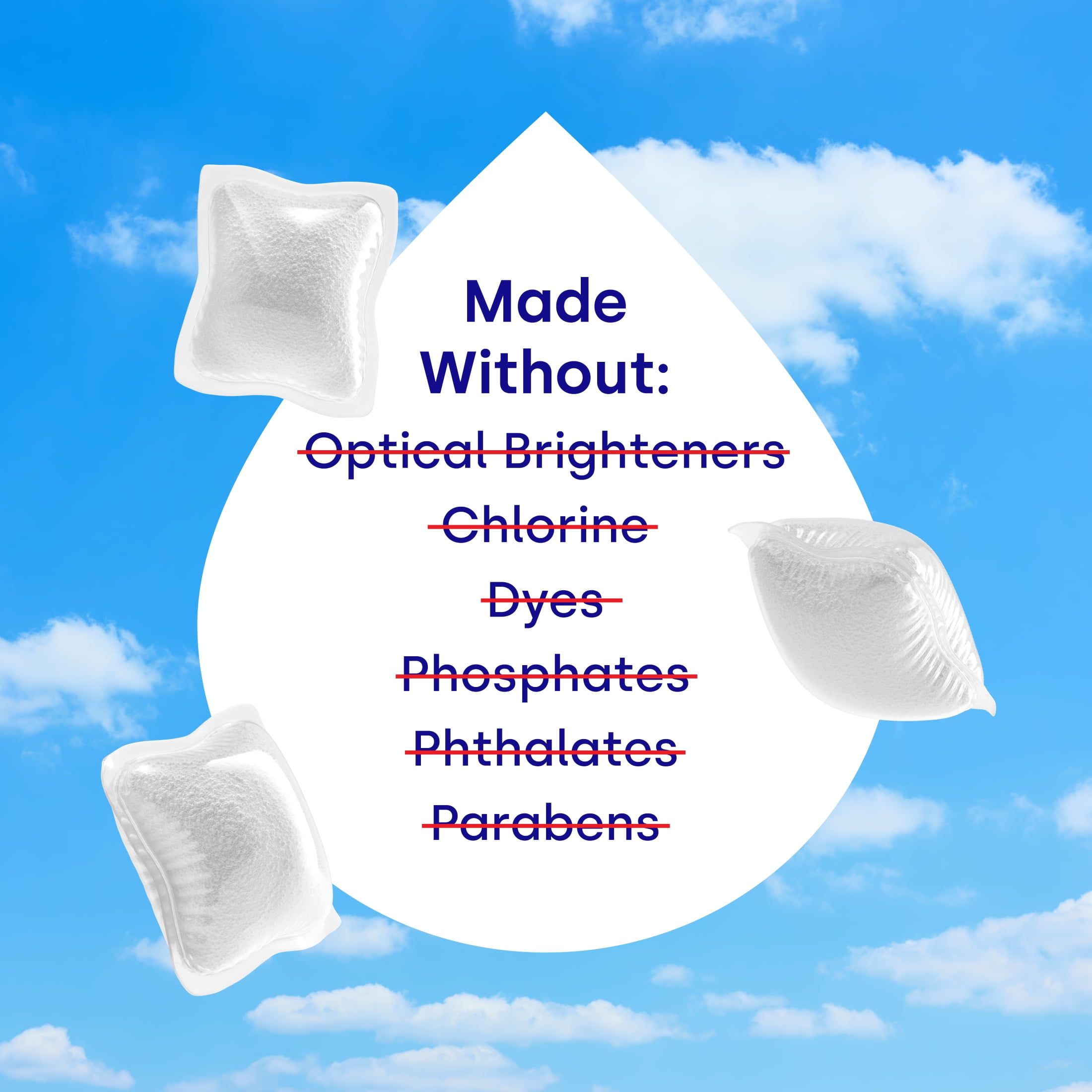 Dropps Oxi Booster Laundry Detergent Pods, Biobased, Unscented, 64 Ct