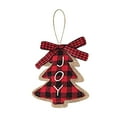 thumbnail image 2 of Vacemry Under $5 Christmas Tree Ornaments, Red Lattice Hanging Decorations Set, Cloth Holiday Pendants for Xmas Tree, Home Party Seasonal Decoration, Gift for Family Friends, 2 of 9