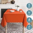 thumbnail image 4 of Tablecloth Rectangle Waterproof Spill-Proof Wrinkle-Free Table Cloth Washable, Kitchen Dining Tabletop Decoration, Fabric Table Cover for Indoor and Outdoor Use, 60 x 102 Inch, Orange, 4 of 5