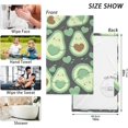 thumbnail image 2 of Coolnut Hand Towels Kawaii Avocado Patterned 2 PCS, Cotton Bath Towel for Drying Face Hands Body Decorative Water Absorbent Lightweight Towels for Bathroom Ktichen Travel Gym, 16"x28", 2 of 6