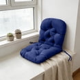 thumbnail image 4 of Cojines de asiento y respaldos para sillas de ratán de interior y exterior con diseño contorneado, correas ajustables, relleno de alta resiliencia, 120x60 cm, múltiples opciones de color., 4 of 7