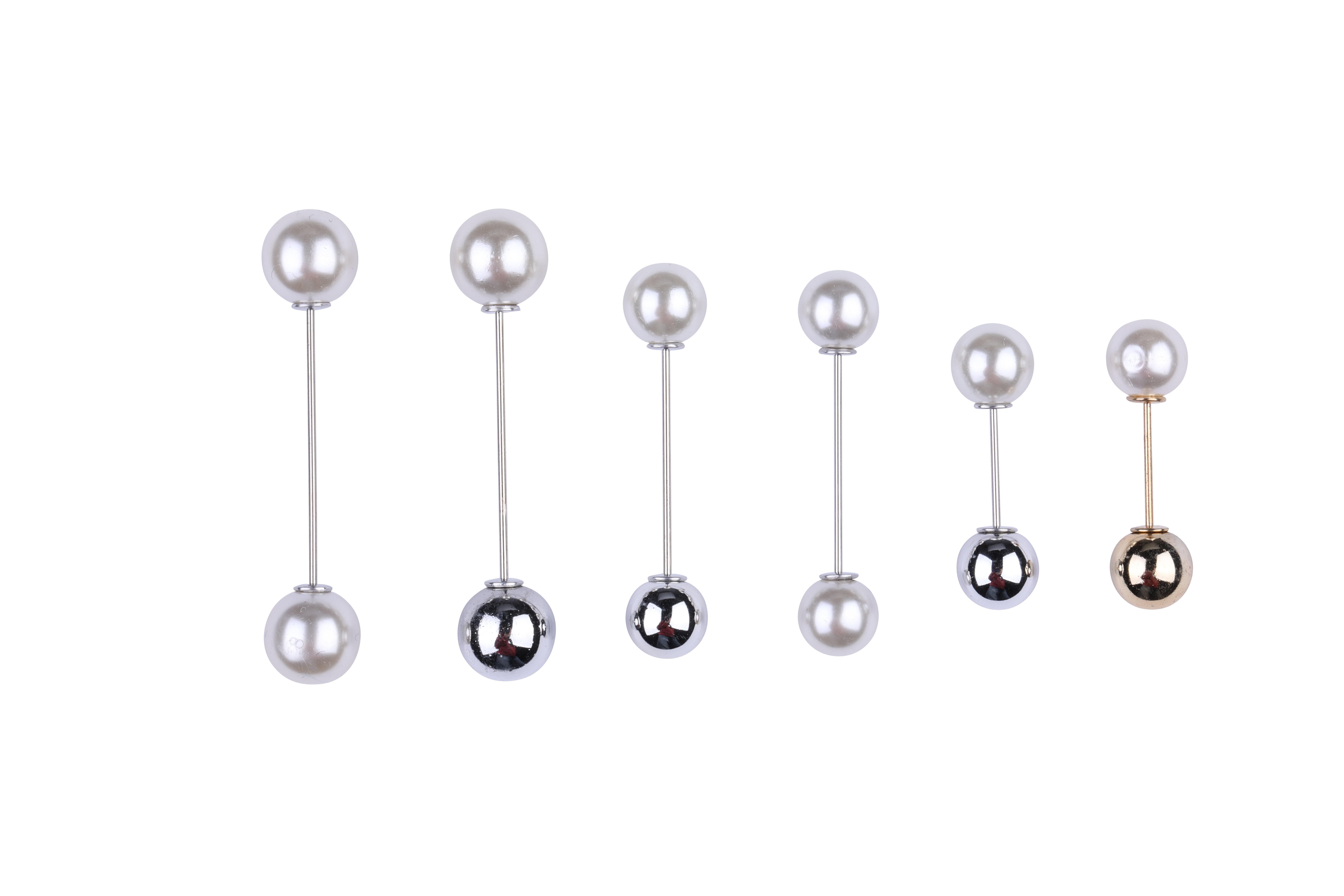 6 Pcs Sweater Shawl Clip with Faux Pearl Brooches Safety Pins for Clothing Dress Decoration