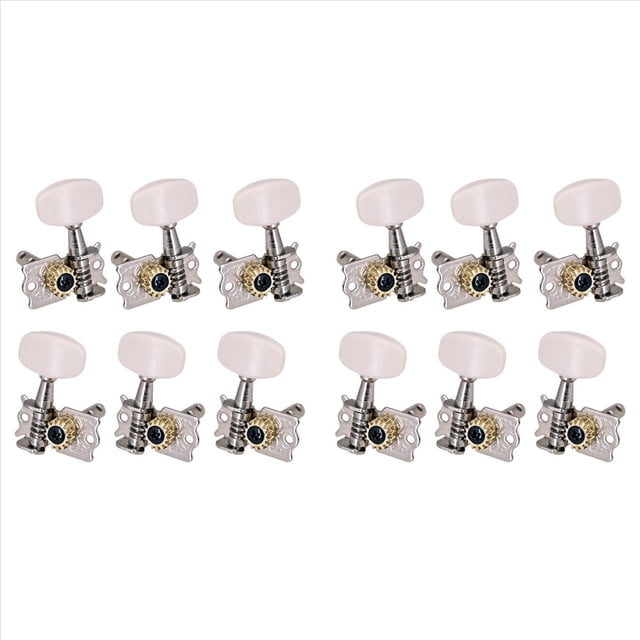 Clavijas de AfinacióN de Guitarra 6R6L, 12 Piezas, Cabezales de MáQuina Abiertos, Pieza de Afinadores Clavija de AfinacióN de Guitarra FolclóRica AcúStica