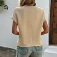 thumbnail image 4 of Quinlirra short sleeve shirts for women plus size Women's Spring/Summer Fashion Casual Loose Round Neck Short Sleeve Women's Top, 4 of 5