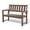 Brown, variant on Kaleemen 50’’ Outdoor Bench, All Weather 2-Person HDPE Garden Bench for Park, Porch and Patio, Brown
