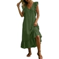 thumbnail image 2 of Horkkom Maxi Dresses for Women Linen Sleeveless Summer Dresses Flowy Everyday Wear Long Dresses,S-2XL, 2 of 6