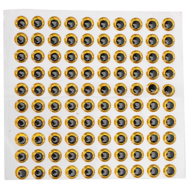Fishing Lure Eye, Simulation Fishing Eyes 3D Design For DIY Fishing Lure For Beautify Crafts Golden