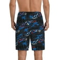 thumbnail image 3 of Kdxio Blue Sports Car Print Mens Sleep Shorts Bottoms Soft Comfy Pajama Wear Pants with Drawstring Pockets, 3 of 7