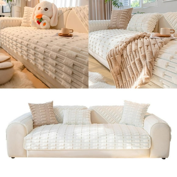 Off Promotions! Plush Couch Cover Velvet Sofa Cushion Winter Anti Slip Seat Backrest Pad; Velvet Winter Thick Velvet Sofa Cushion Anti Slip Sofa, Home Decor Clearance