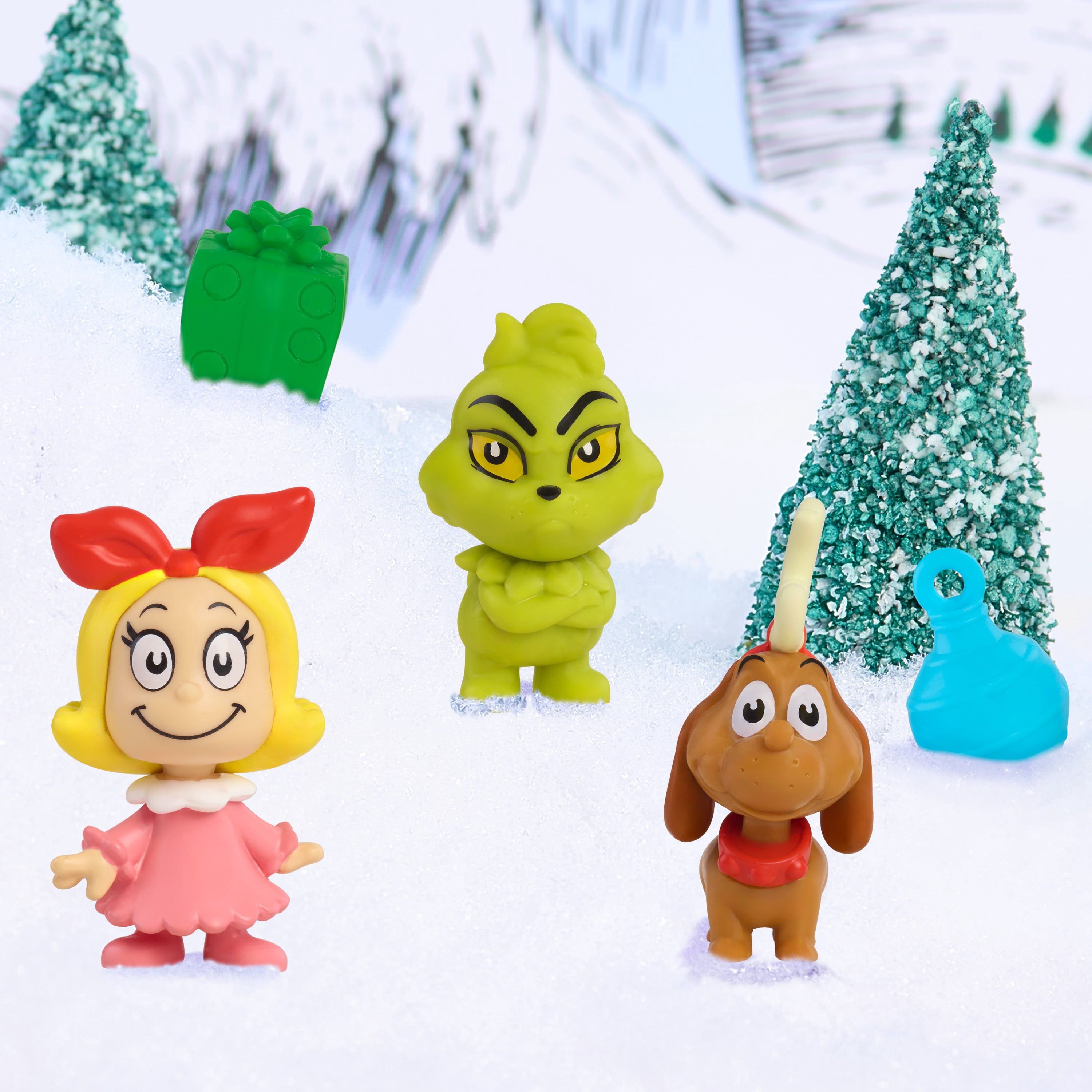 Dr. Seuss the Grinch Advent Calendar, 24-Piece Holiday Countdown, Kids’ Toys by Just Play, Ages 3 Up