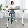 thumbnail image 2 of farexon Electric Standing Desk 55 x 24In with Charging Station, Adjustable Height Desk with Mouse Pad, 2 USB Ports & 3 Power Outlets, 4 Caster, 4 Preset Heights, 27''-46'' Lifting Range, 2 of 9