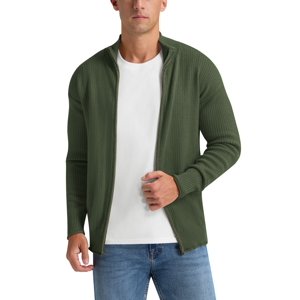 Iceglad Men's Full-Zip Mock Neck Cardigan