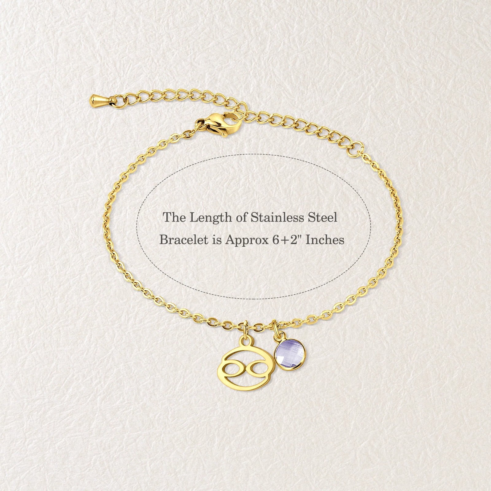 Anavia Gold/Silver/Rold Gold Zodiac Couple Bracelet for Women Teen Girls,Hand Made Stainless Steel Astrology Constellation Bracelet Friendship Promise Jewelry Gift Card