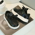 thumbnail image 5 of HXWCHs Girls' Everyday Sneakers Lightweight Cushioned Casual Shoes with Flexible Sole for Kids4-4.5 Years Black, 5 of 6