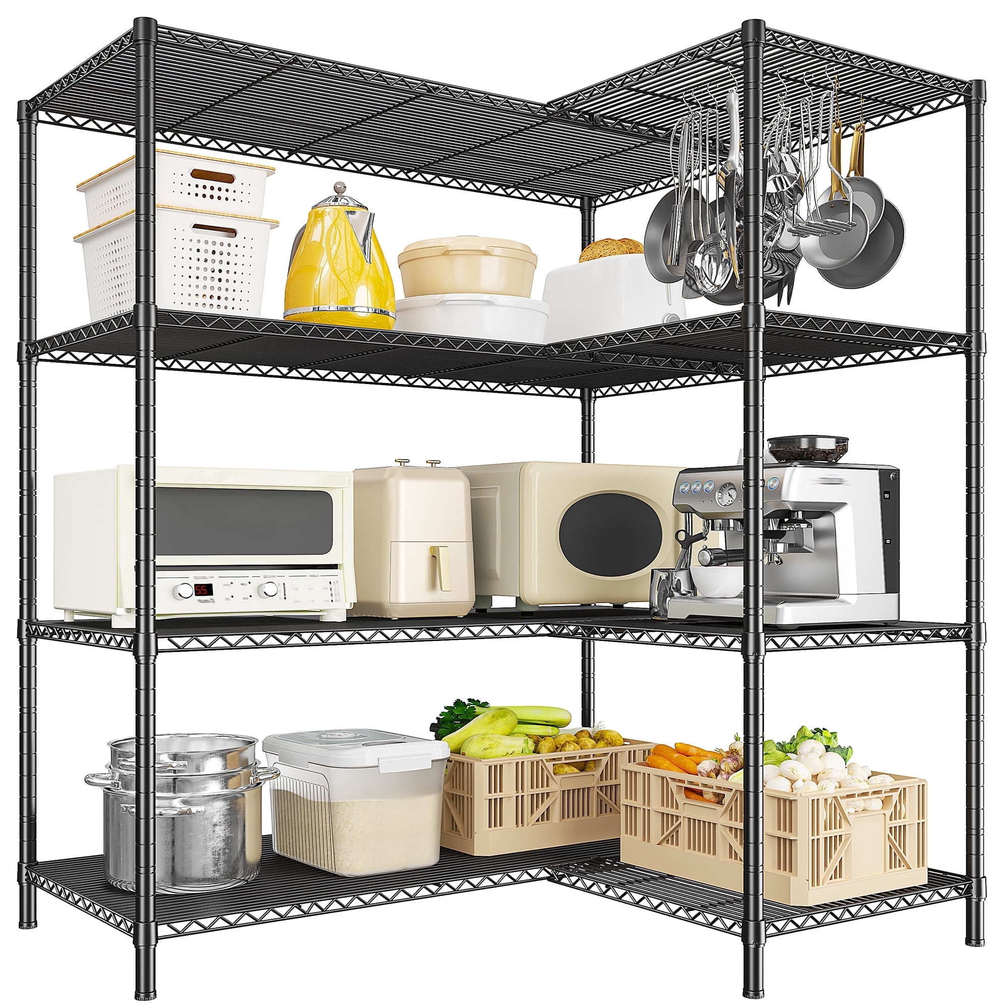XF XINFENG 6 Tier Storage Shelves Adjustable Wire Shelving Heavy