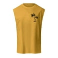thumbnail image 4 of KPOPLK Mens Tank Tops Beach Summer Sleeveless Shirts Graphic Vacation Tanks Muscle Gym Tank Top 2XL Yellow, 4 of 4