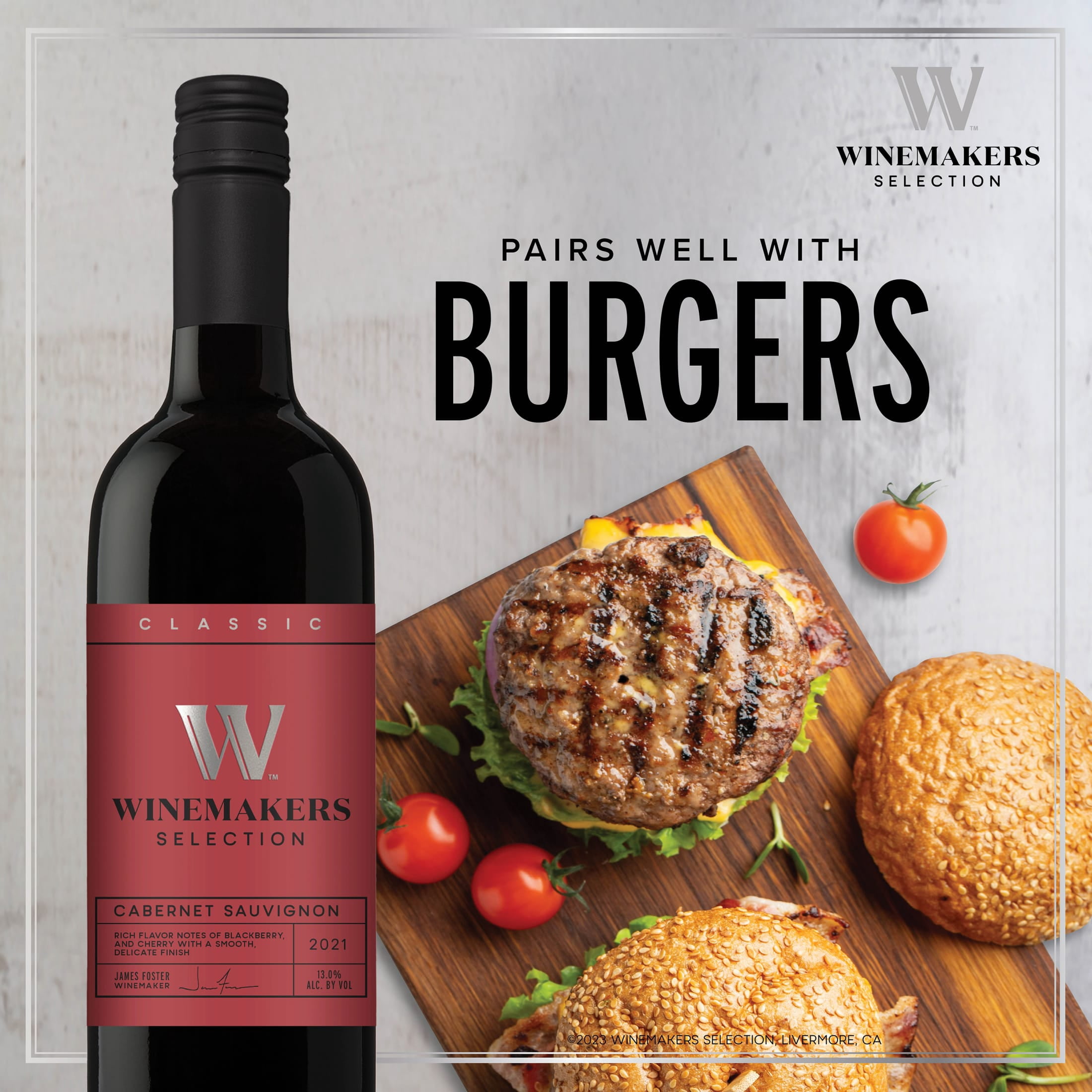 Winemakers Selection Cabernet Sauvignon Red Wine, [Flavor Notes], [XX]% Alcohol by Volume, Shelf Stable, 750 mL