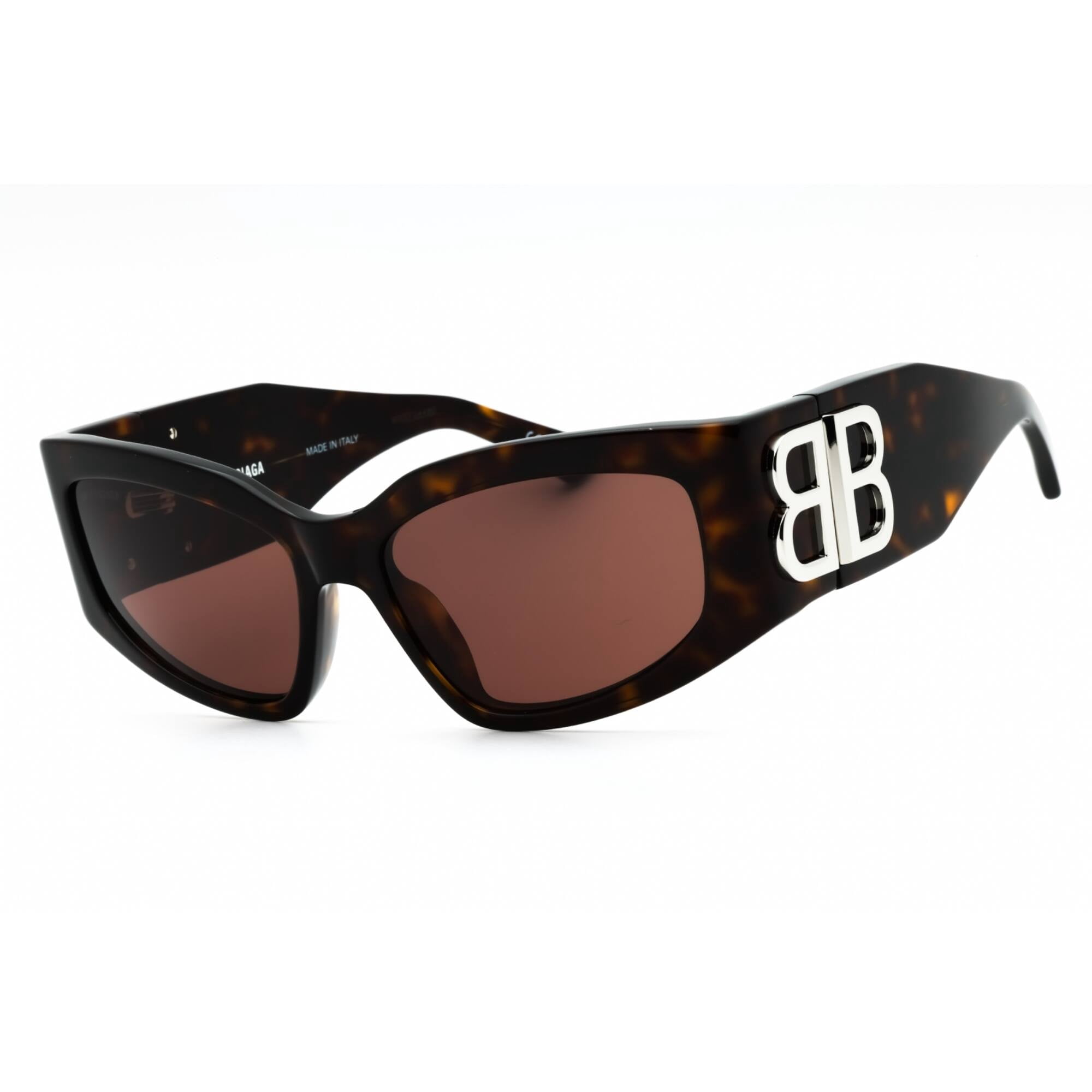 Balenciaga BB0396SK 001 55mm Oval Sunglasses Women's Black