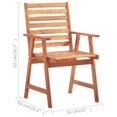 thumbnail image 2 of Sillas de Comedor para Patio Casafoyer de Madera Maciza de Acacia, Juego de 4 con Cojines, 2 of 5