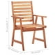 thumbnail image 4 of Sillas de comedor para patio VidaXL, madera maciza de acacia, cojines azules, 4 of 6