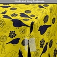 thumbnail image 4 of Yellow Bird Dog Crate Cover, Bicolour Design Pattern of Silhouette Style Avian and Flower Petals, Easy to Use Pet Kennel Cover Small Dogs Puppies Kittens, 7 Sizes, Yellow Indigo, by Ambesonne, 4 of 6