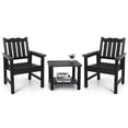 thumbnail image 4 of Stoog Patio Chair Set of 2, Outdoor Garden Chairs with Backrest, Oversized All-Weather Dining Chair Set, 400 lbs Weight Capacity, Black, 4 of 9