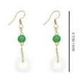 thumbnail image 3 of QIQUWOHUL New Chinese Antique Anti Jade Long Tassel Earrings For Women Retro Versatile Temperament Buckle Earrings Stud Earrings, 3 of 6