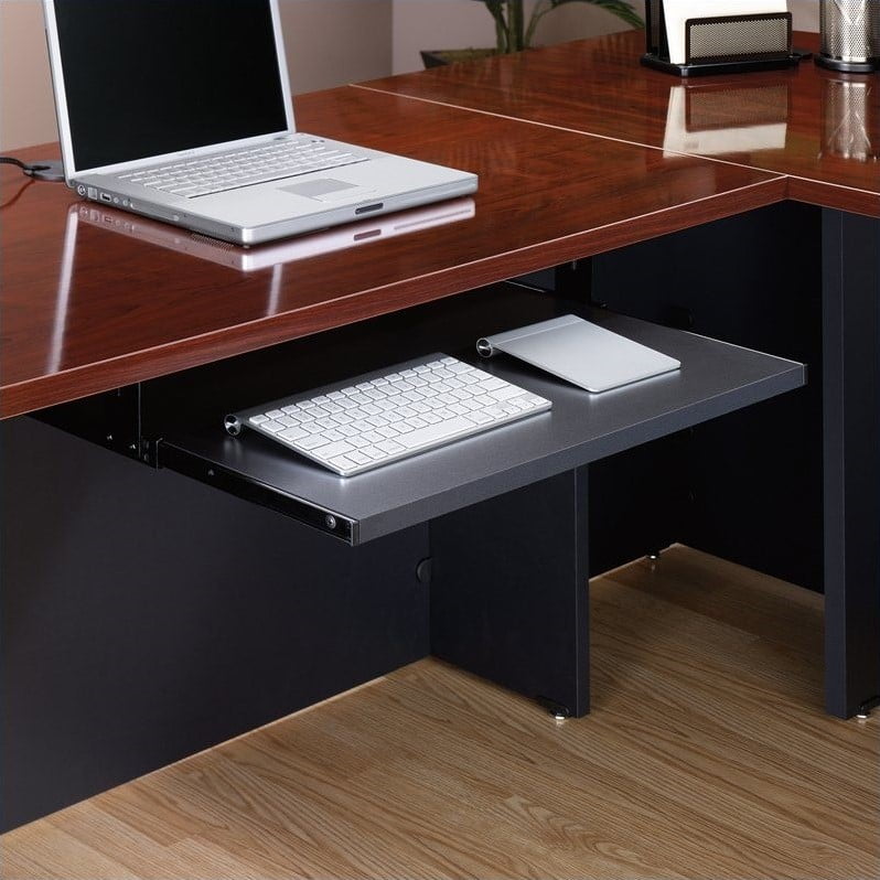 Sauder Via Keyboard Shelf in Soft Black