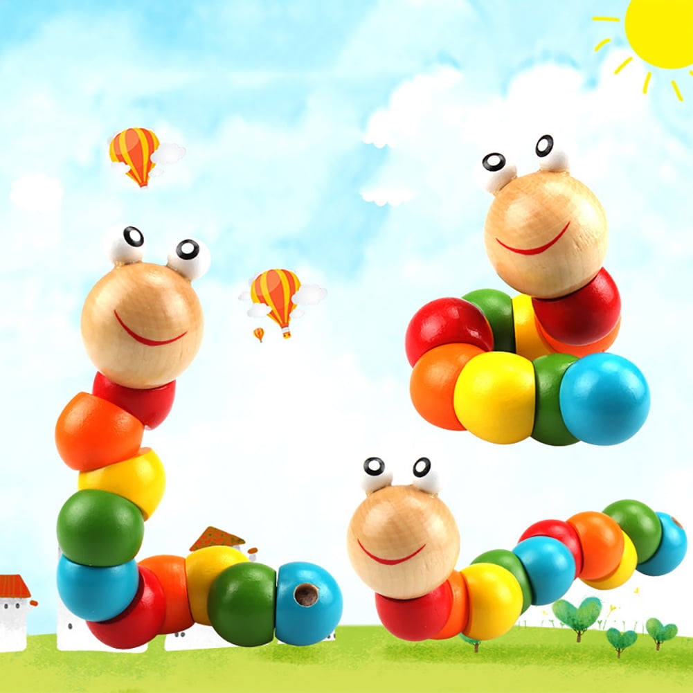 wooden worm toy