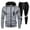 Grey, variant on Ediodpoh Men's Suits 2024 Men's Casual Tracksuit Set Long Sleeve Full Zip Running Jogging Athletic Sweat Suits Mens Sweatsuit Red L