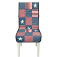 thumbnail image 7 of TSOVTHRID American Flag Star Plaid Print Quilted Dining Chair Seat Covers Stretch Seat Cushion Slipcovers Comfy Washable Dining Chair Slipcovers with Elastic Band, Set of 4, 7 of 7