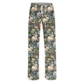thumbnail image 3 of Easter Women's Pajamas Pants Cute Bunny Graphic Holiday Long Pajama Pants Easter Jogger Wide Leg Sleepwear Pants, 3 of 6