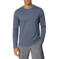 thumbnail image 2 of CUSTG Men Tshirts Long Sleeve Workout Shirt Wicking Athletic Tops For Gym Running Training And Outdoor Activities O-Neck Stylish Solid Color Summer T-Shirts, 2 of 5