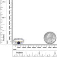 thumbnail image 6 of Gem Stone King 925 Silver and 10K Yellow Gold Blue Sapphire and White Topaz Engagement Ring for Women | 1.80 Cttw | Round 5MM | Gemstone September Birthstone | Size 8, 6 of 6
