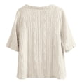 thumbnail image 4 of Plus Size Womens Crochet Cardigan Short Sleeve,Cropped Open Front Summer Sweater Lightweight Shrug,Boho Knit Cover Up with Wavy Cuffs for Casual Daily Wear Beige XXL, 4 of 5