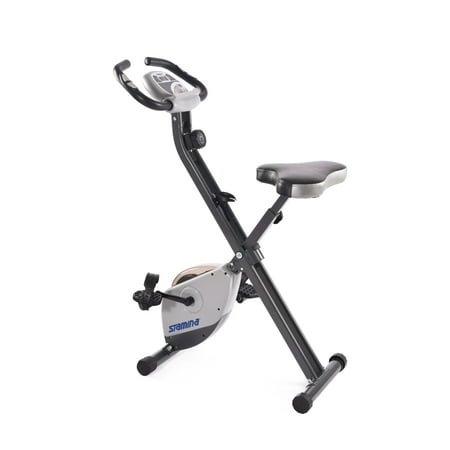 Stamina Cardio Folding Exercise Bike with Heart Rate Sensors and Extra Wide Padded (Best Exercise Bike Brands)