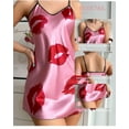 thumbnail image 3 of Suspender Dress Women's Summer Imitation Silk Sexy Backless Nightgown, 3 of 8