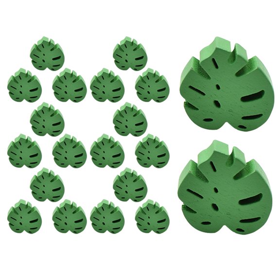 OUNONA Light Green Wooden Leaf Beads for DIY Crafts Perfect for Jewelry Making and Bracelets 20Pcs