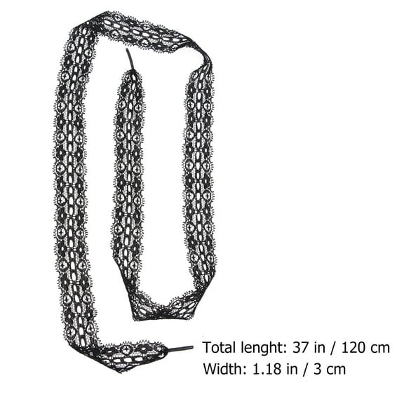 LABSERRON Elastic Stretch Ribbon Trim Shoelaces for Trainers Durable .24x1.18x0.08 Inch 1 Pair