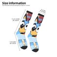 thumbnail image 3 of Saiise Bluey Funny Socks Men Women Boys Kids Adults Novelty Graphic Crew Tube Socks Crazy Design Casual Dress Socks for Sports,Running,Travel, 3 of 7