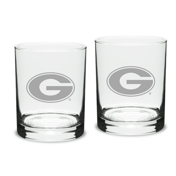 Georgia Bulldogs Set of 2 Traditional Double Old Fashioned Glasses