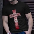 thumbnail image 2 of Cool Lion Of Judah Nice Cross Jesus Christians Men Women TShirt, 2 of 6