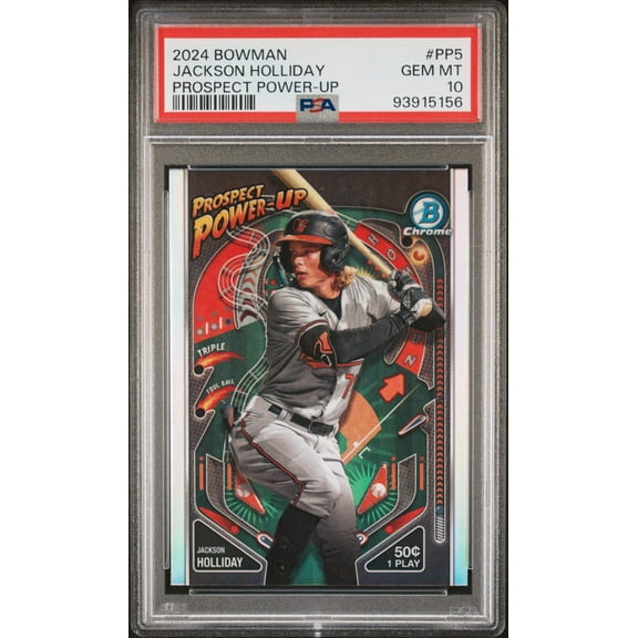 Graded 2024 Topps Bowman Jackson Holliday #PP5 Prospect Power Up Rookie RC Baseball Card PSA 10 Gem Mint