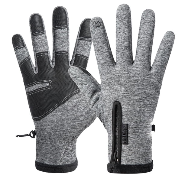 Winter Motorcycle Riding Gloves Thermal Fleece Lined Touchscreen Windproof Cycling Sports Gloves for Men and Women, 1 Pair