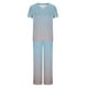 thumbnail image 1 of Camisetas de Manga Larga Mujeres Imprimir Manga Corta V-Cuello Superior Y Pantalones Largos Traje de Trabajo Conjunto, Nylon para Primavera Verano Casual, 1 of 9
